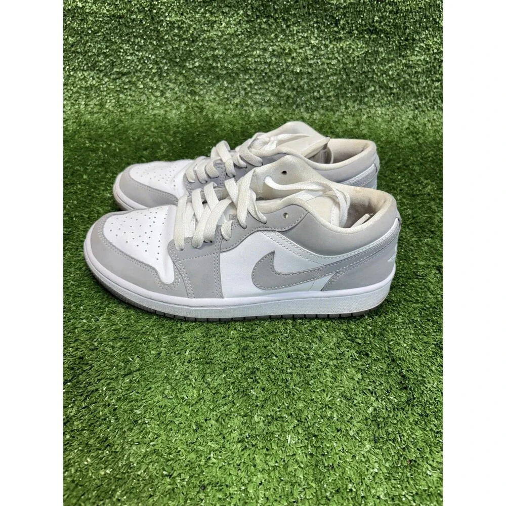 Nike Air Jordan 1 Low Retro 'Wolf Grey' White DC0774-105 Women Size 7.5 Shoes
